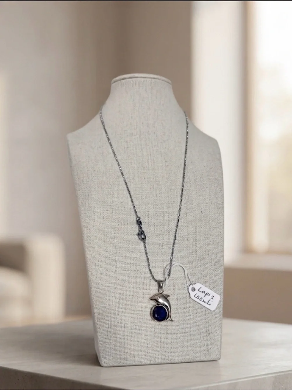 Lapis Lazuli Pendant Sterling Silver Necklace